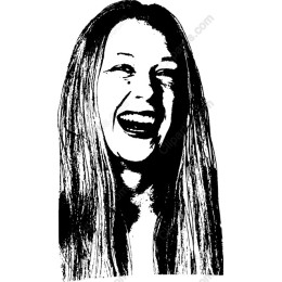 Joyful Woman Black-and-White