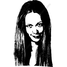 Elegant Black-and-White Portrait of a Woman