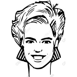 Elegant Hand-Drawn Portrait of a Woman