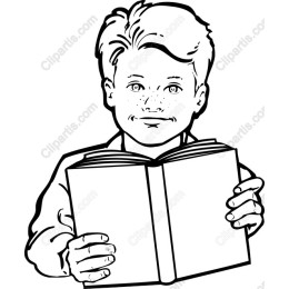 Cheerful Boy Holding Book