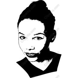 Elegant Black-and-White Portrait of a Modern Woman