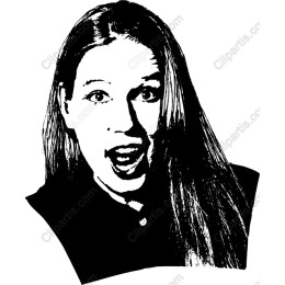 Joyful Woman Portrait in Black and White