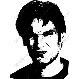 Striking Black and White Face