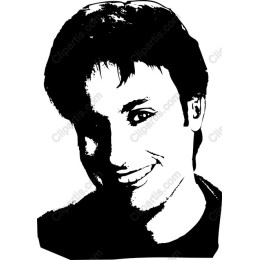 Stylized Black-and-White Portrait
