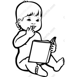 Cute Baby Reading