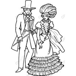 Elegant 19th-Century Couple