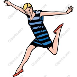 Vibrant Leaping Woman
