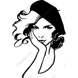 Chic Beret Woman