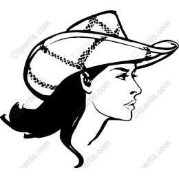 Vintage Cowboy Hat Woman