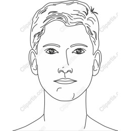 Minimalistic Line Art Portrait of a Young Man