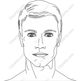 Minimalist Male Face