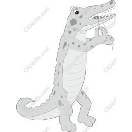 Whimsical Crocodile Character