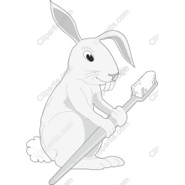 Whimsical Rabbit Toothbrush