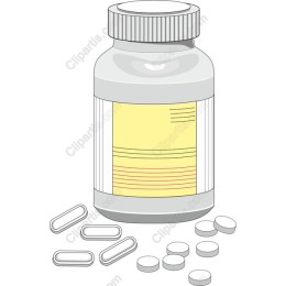 Medicinal Bottle & Tablet
