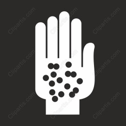 Minimalist Hand with Dots