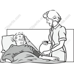 Caring Nurse and Patient