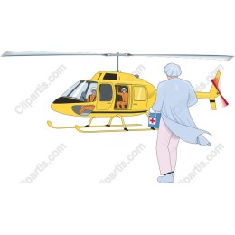 Yellow Medical Helicopter