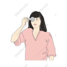 Curious Observer: Woman with Magnifying Glass