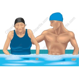 Vibrant Swimming Duo