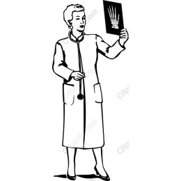Female Medical Professional Holding Hand X-Ray