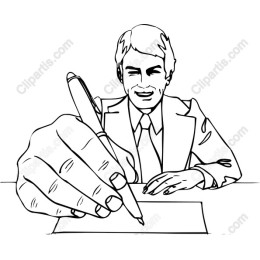Professional Businessman Signing Document