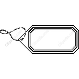 Elegant Black and White Tag
