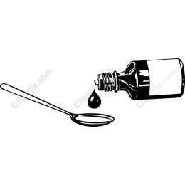 Medicine Bottle and Spoon