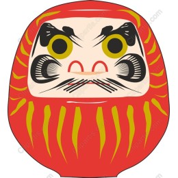 Vibrant Daruma Doll