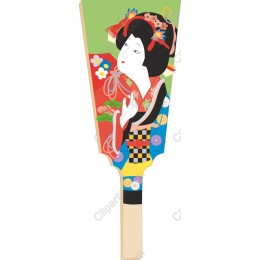 Vibrant Geisha Fan