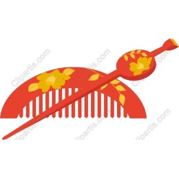 Floral Elegance Traditional Comb