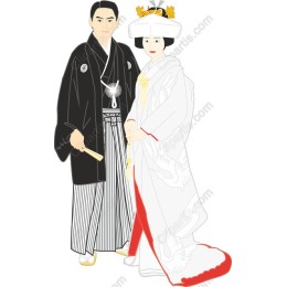 Traditional Japanese Wedding Couple