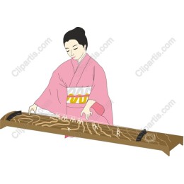 Traditional Japanese Koto Player