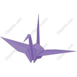 Elegant Purple Origami Crane