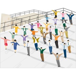 Diverse Celebration on Rooftop