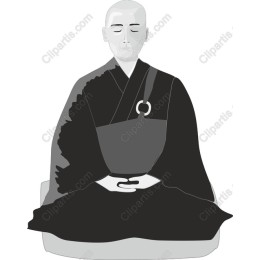 Serene Meditative Monk