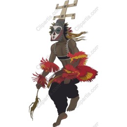 Vibrant Tribal Dancer