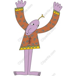 Whimsical Purple Character
