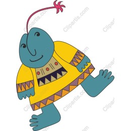 Whimsical Blue Character