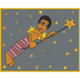 Whimsical Celestial Figure