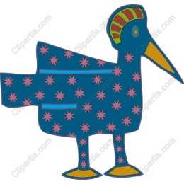 Vibrant Stylized Bird