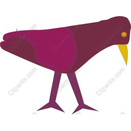 Whimsical Purple Bird
