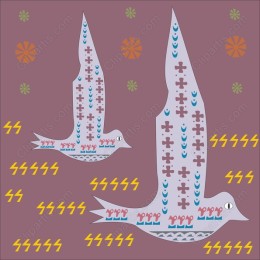 Whimsical Birds in Flight