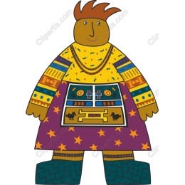 Vibrant Whimsical Cultural Character