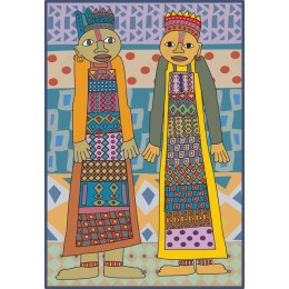 Cultural Harmony - Two Stylized Figures