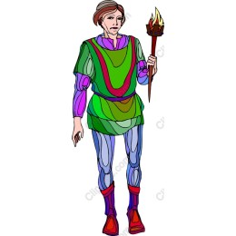 Medieval Figure with Torch