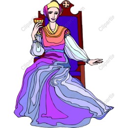 Regal Lady in Opulent Dress