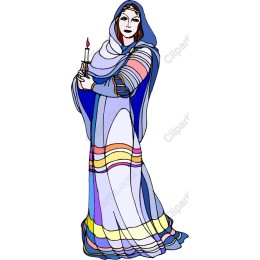 Charming Candle-Holding Woman