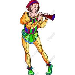Whimsical Jester Flute Player