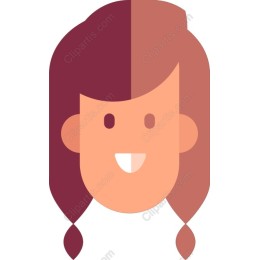 Cheerful Cartoon Girl