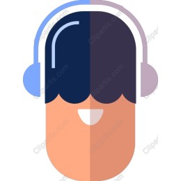 Cheerful Headphone Character